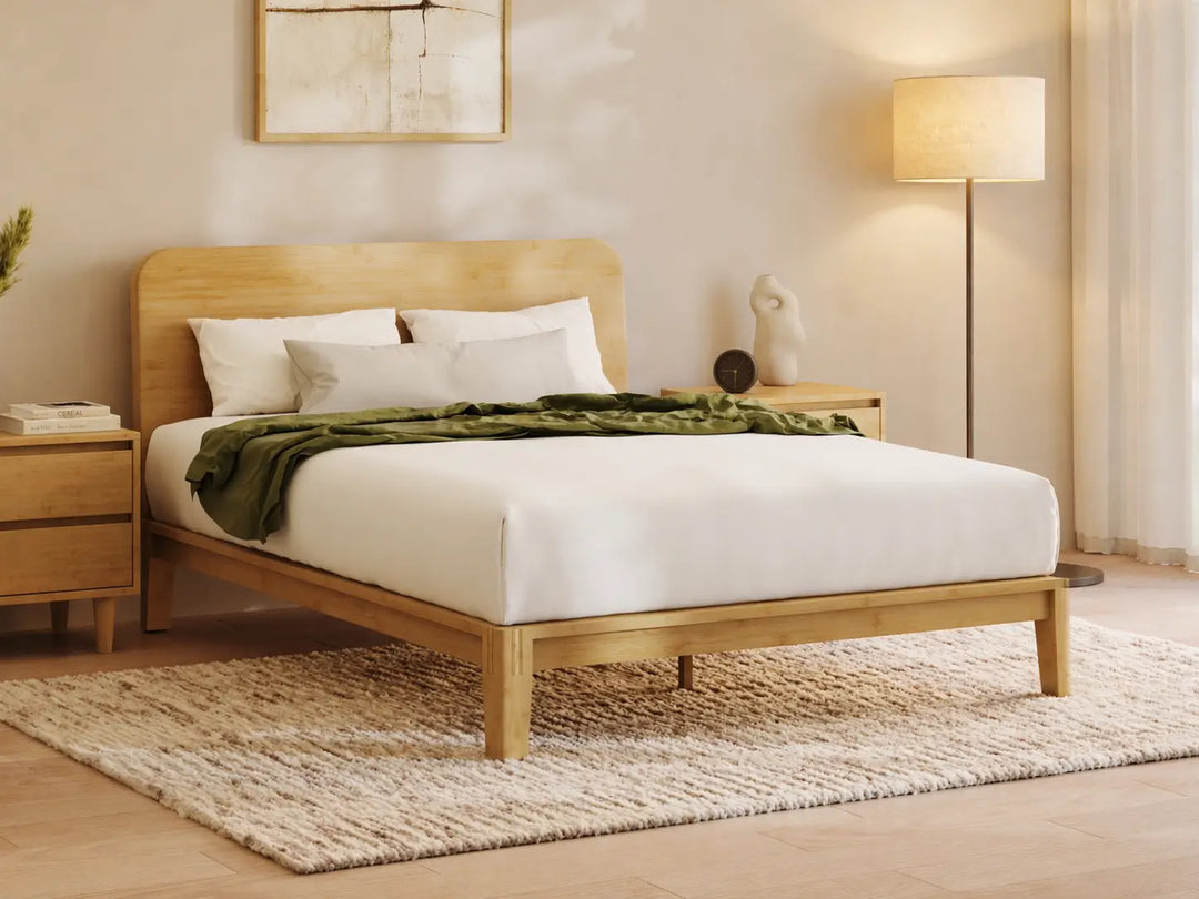 Bamboo Bed and Classic Hybrid Mattress Bundle