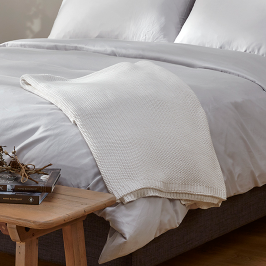 ORGANIC TEXTURED KNITTED THROW